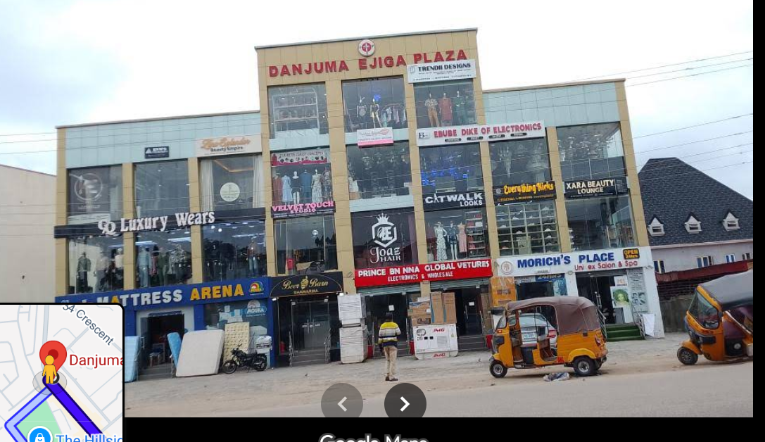 Synexis Corner map location at Danjuma Ejiga Plaza